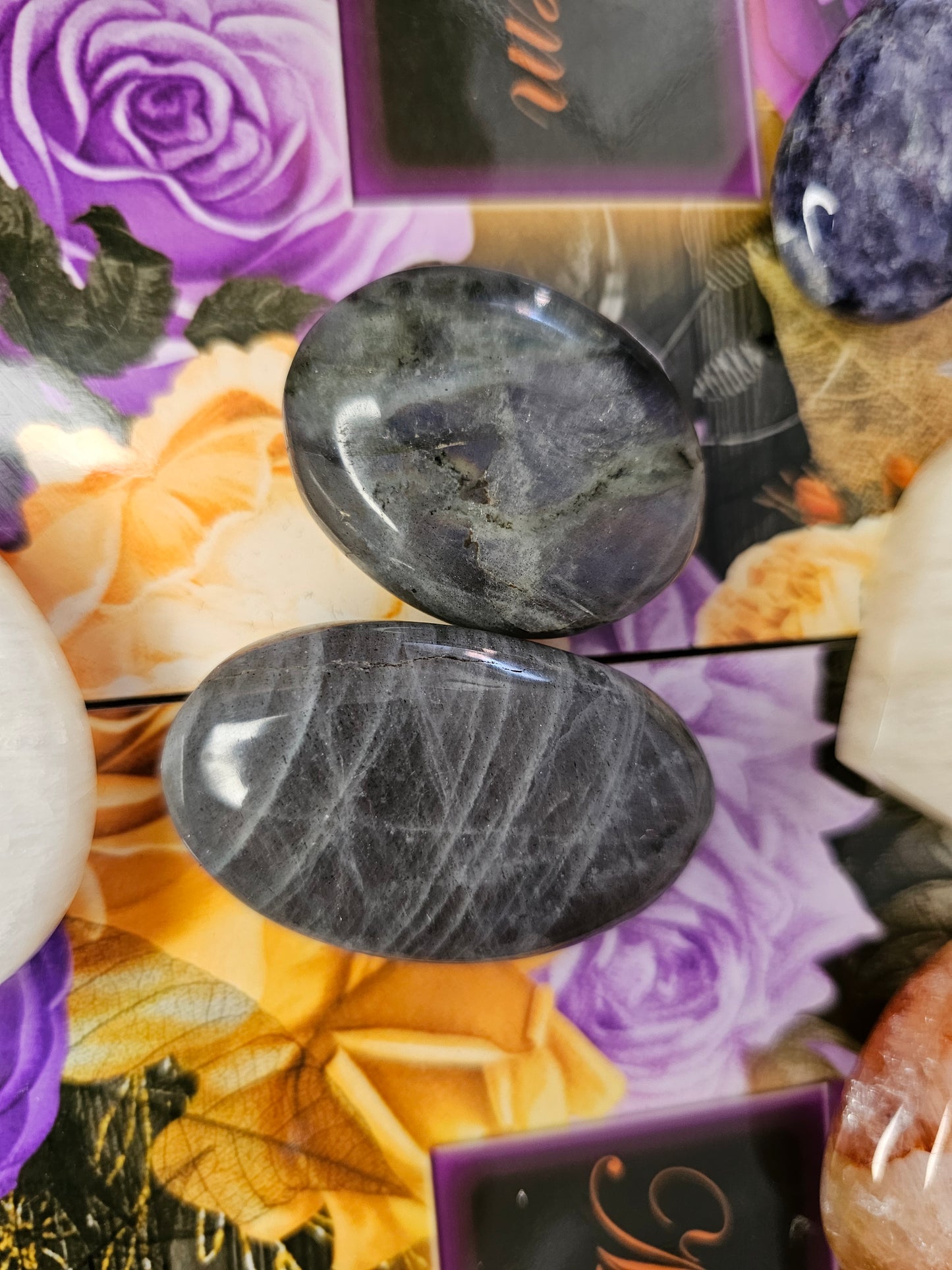 Purple Flash Labradorite Palm