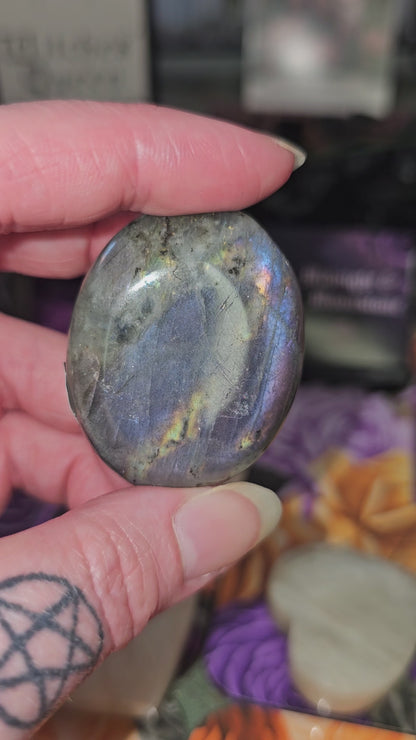Purple Flash Labradorite Palm