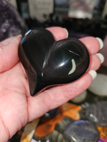 Rainbow Obsidian Heart