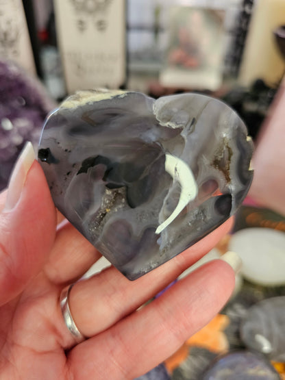 Volcanic Agate Heart