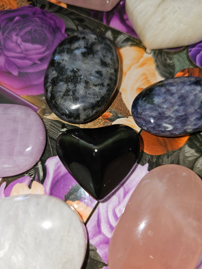 Rainbow Obsidian 3D Heart