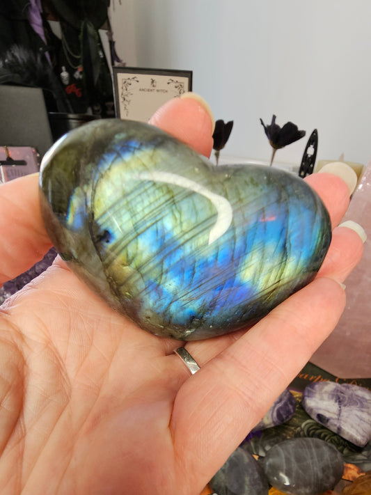 Chunky Labradorite Heart