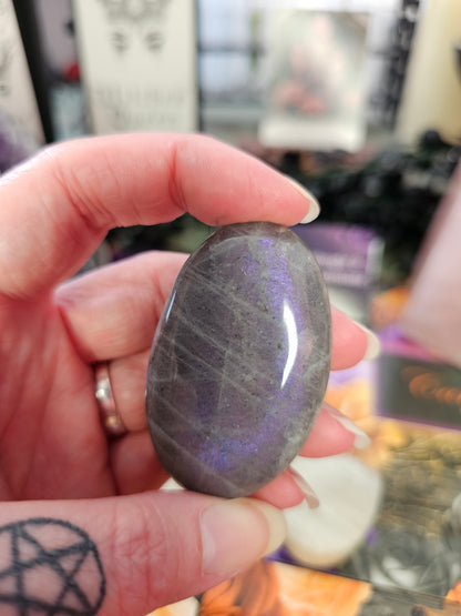 Purple Flash Labradorite Palm