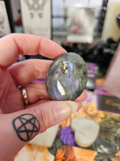 Purple Flash Labradorite Palm