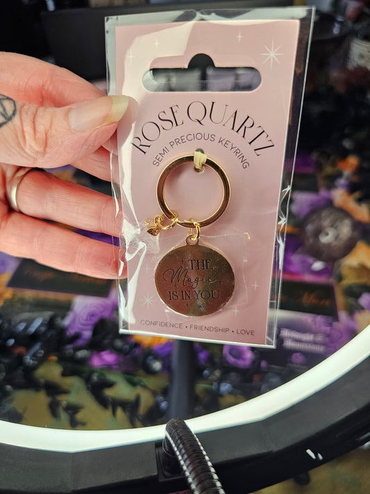 Rose Quartz Keyring