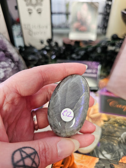 Purple Flash Labradorite Palm